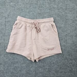 YoungLA Shorts Womens Small Fleece Lounge Pink Triple Drawstring Athletic Gym